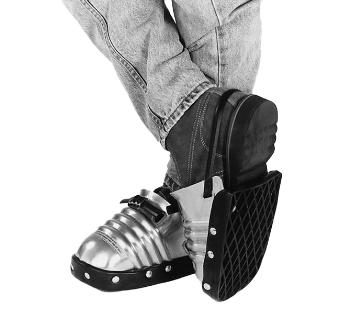 Men's Metal Foot Guards (Full Rubber Sole) 